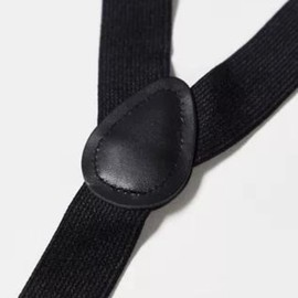 Braces Suspenders One Size Fully Adjustable Y Shaped With Strong Clips - Trouser Braces Salopette Braces Strong Metal Clips Mens Braces (Black)