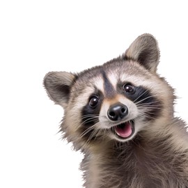 Window Sticker Funny Raccoon I Colourful on Both Sides I 20.3 x 21.4 cm I Reusable I dv1436