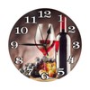 Abucaky Red Wine with Ripe Grapes Wall Clock Battery Operated
