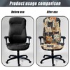 Wanyint Cute Cat Office Chair Cover Soft Desk Chair Cover