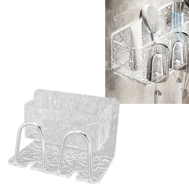 Water Ripple Toothbrush Holder Acrylic Punch Free Wall Mount Toothbrush