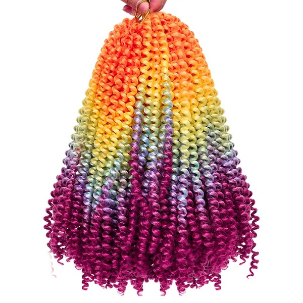 Spring Twist Ombre Colors Crochet Braids Synthetic Braiding Hair Extensions