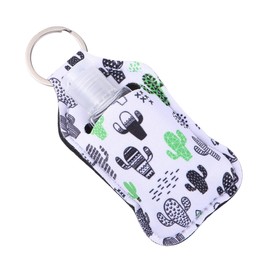 STOBAZA 3 Set 30ml Hand Bottle Covers Cactus Theme Keychain Attachable Perfect for Travel Daily Hygiene
