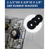 Rubber Washers - 16PCS Flat Rubber Washers for Bolts Spacers,