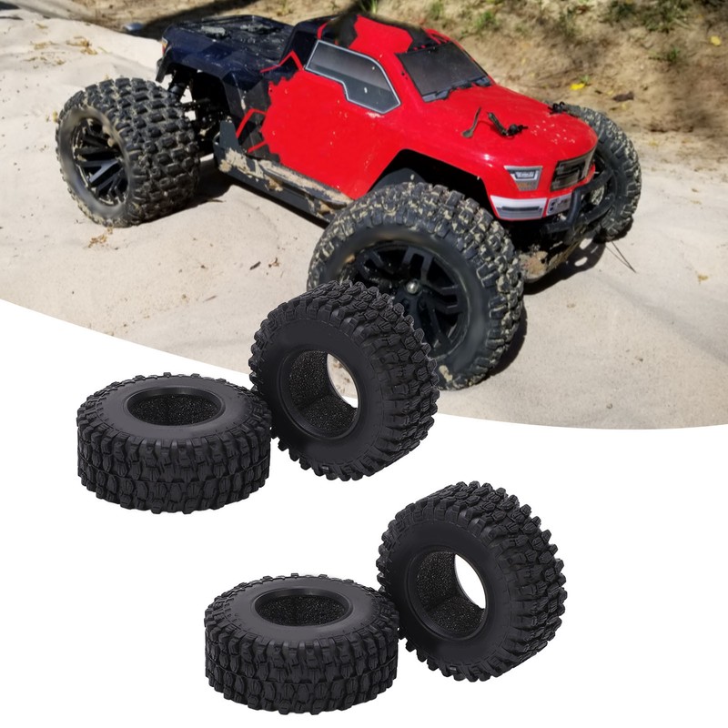 4PCS RC Wheel Tire Rubber Tyre 51mm Diameter for Axial