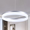 Buccleuch Modern LED Pendant Light, Dimmable Silver LED Chandelier for