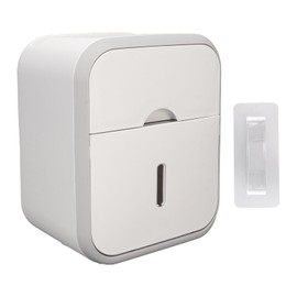 Paper Holder Box Wall Mounted Punching Free Waterproof Paper Towel Storage Box for Bathroom