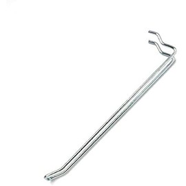 Merriway BH01903 (10 Pcs) 100 mm (4 Inch) Looped Pegboard Hook Bright Zinc Plated - Pack of 10 Pieces