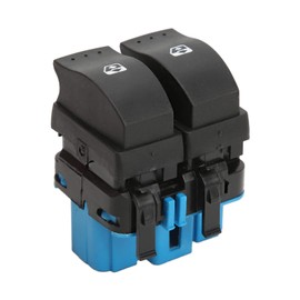 Qiilu Interruptor de Ventana Eléctrica, Interruptor de Control Maestro de Ventana Eléctrica 4417286 Reemplazo de Puerta Delantera para Vivaro E7 2003-2019