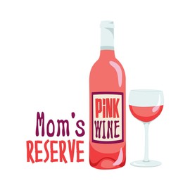 CafePress Moms Reserve Pink Wine Memory Keepsake Jewelry Box, 5"x5"x3.75"
