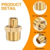 sourcing map 2pcs Hex Nipple Brass Pipe Fitting, 1/4 NPT