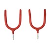 ZZLZX 4PCS Red Screw U Shaped Hooks 4 Expansion Tubes