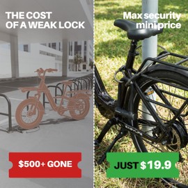 Heavy-Duty U Lock for Bike & E-Bike, Anti Bolt Cutter Steel Lock