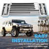 ECOTRIC Chrome Hood Deck Vent Panel Compatible with 2003-2009 Hummer