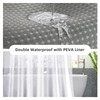LaCyan 3 in 1 Waterproof Waffle Weave Shower Curtain and
