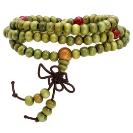 Eigso Wooden Beads Bracelet Men Women 8 mm for Meditation Buddhist Wrist Christmas Gifts, Wood