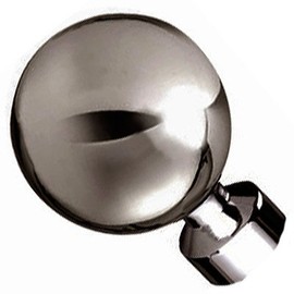 SPEEDY Poles Apart 28mm Sphere Curtain Pole Finials, Polished Graphite, 2 Pack