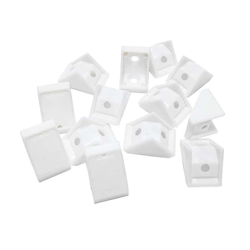 Ctyjia Pack of 20 Plastic Corner Braces, Angle Connectors, Cabinet