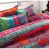 E-yimeng Double Bedding Set Bohemian Duvet Cover Sets Boho Blue