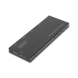 DIGITUS HDMI Splitter - Splits one HDMI Signal to Four Displays - HDMI 2.0 - UltraHD 4K/60Hz - HDR, HDCP 2.2 - Ultra Slim Design - Cascading