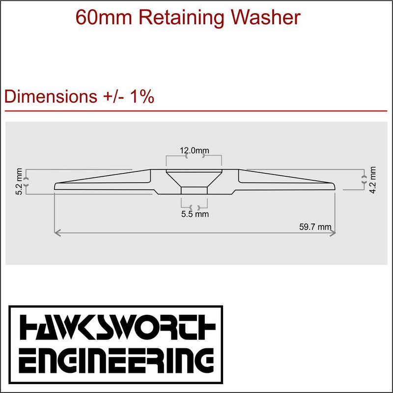 Hawkeng 60mm Reinforced 30% Glass Fibre Washers for Fixing Rigid