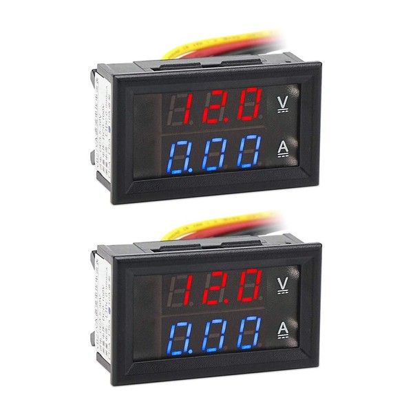 Aideepen Pack of 2 0.28 Inch LED Digital Voltmeter Ammeter
