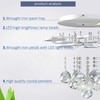 AHAWILL Modern Ceiling Light,Crystal Flush Mount LED Chandelier Ceiling Flower