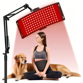 Red Light Therapy,Upgraded 2-in-1 Chips Red Light Therapy Lamp,660nm Red Light & 850nm Near Infrared Light Therapy Device with Red Light Therapy Belt and Stand Relieves Pain in All Parts of The Body
