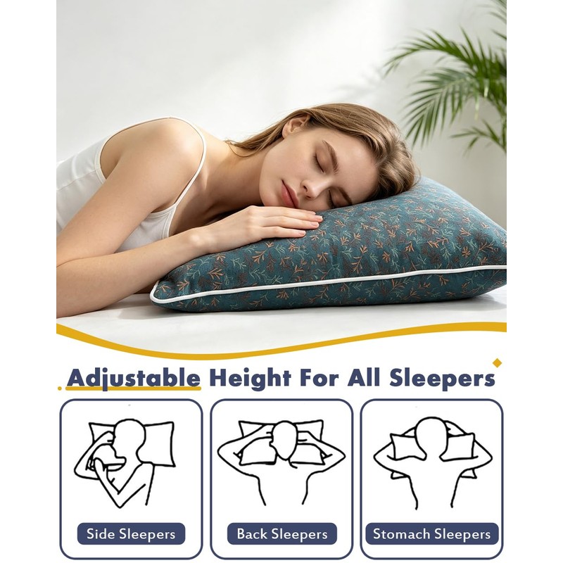 Buckwheat Pillow Adjustable Height Hard Bed Pillow