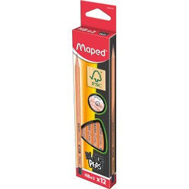 Maped 850021 Black'Peps Graphitstifte, HB GRADE HB