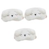 LALAFINA 3pcs Travel Plush Sleep Eye Mask Comfortable Light Blocking