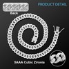 WimuPath Silver-Plated Diamond Dog Collar - Cuban Style Metal Chain