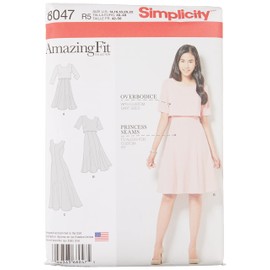 Simplicity 8047 Women's Casual Cocktail Dress Sewing Pattern, Sizes 14-22