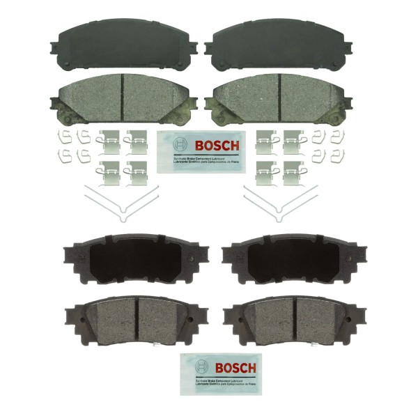 Bosch Blue Front Rear Ceramic Disc Brake Pad Kit For