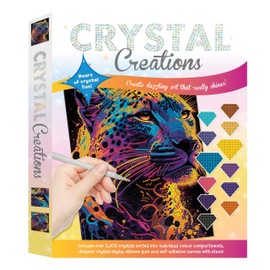 Curious Universe | Crystal Creations Neon Leopard | Diamond Painting for Adults | Arts and Crafts Gifts | Animal Crafting for Teenagers | Hobbies for Adults | Rainy Day Activities
