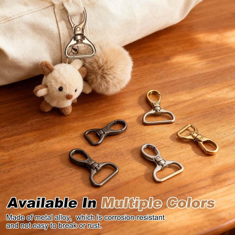 PATIKIL Swivel Clasps, (1 Inch, Bronze) (2 Pcs), Metal Swivel
