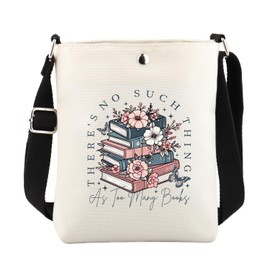 ENSIANTH Books Crossbody Bag Book Lover Gift for Bookworm Reader Gifts for Reading Lovers Books Nerd Librarian Bookish Bag (25328 Book C)