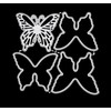 4 Piece Layered 3D Effect Butterfly Metal Cutting Dies Kit,