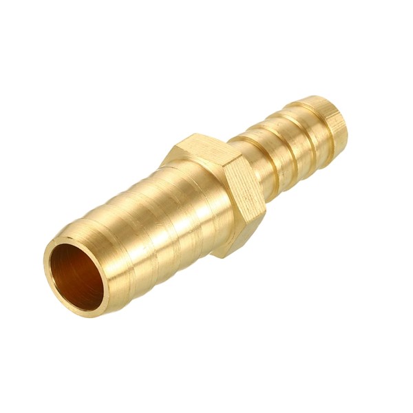Rebower 1 Pack Brass Hose Barb to Adapter, 10mm Barb