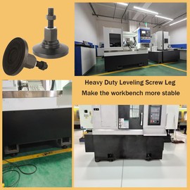 Heavy Duty Leveling Screw Leg,Adjustable Leveling feet M20 Thread,Leg Leveler 4.72" Dia Base, 66000 Lb Capacity,Capacity for Workbench, Machine, Cabinet, (D120xM20x100,1 Pcs,Black)