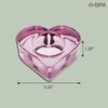 Karma, Glass Heart Tealight Holder, Chunky Glass Candle Holder Votive