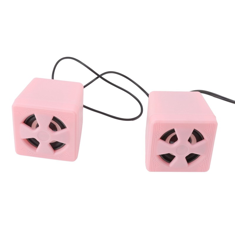 1 Pair 3.5mm Desktop Speaker Stereo Surround Sound Volume Adjustment