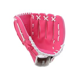 WEILFYONK Baseball Gloves, Softball Gloves, PU Leather Infield Throwing Gloves for Children, Teenagers, Adult Sports, and Professional Baseball, Right Hand Throwing, Left Hand Gloves (Rose red, 12.5)