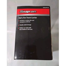 Snap On Tools Kids Fire Truck Carrier Toy Double Sided & Handle & Ramp NEW!!!!!!