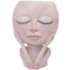 Girls Face Head Planter Flower Container Safe Nontoxic Garden Decor