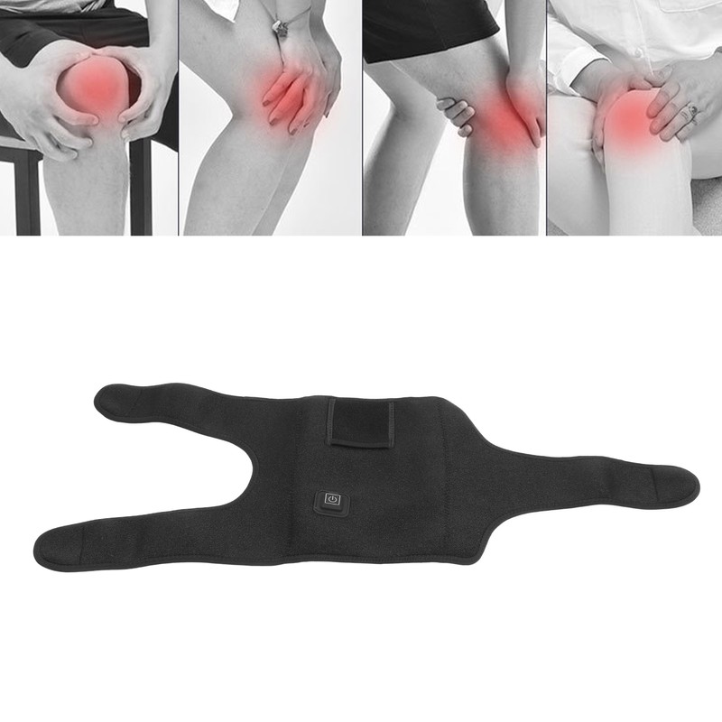 Heated Knee Brace Wrap 3 Levels Temperature Rapid Heating Rechargeable