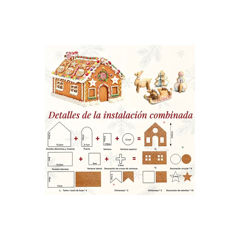 22 Cortadores De Galletas Navidad Acero Inoxidable 3d Niños