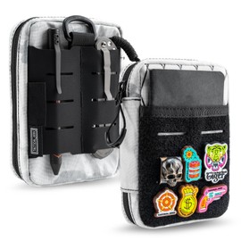 TACTICAL GEEK Block E3.0 EDC Compact Waist Pocket Pouch, Men EDC Pouch Organizer, Multi-Purpose Molle Tool Pouch, Utility Tool Organizer Bag for Daily Essentials Carry, X-White