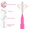 Healvian 100 Piezas Cepillos Interdentales PortáTiles Para Ortodoncias,Cepillos De Interdentales,Palillos