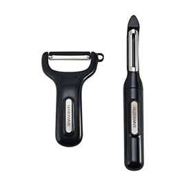Farberware Professional Euro Peeler and Y-Peeler Set, 8-Inch and 5-Inch, Black
